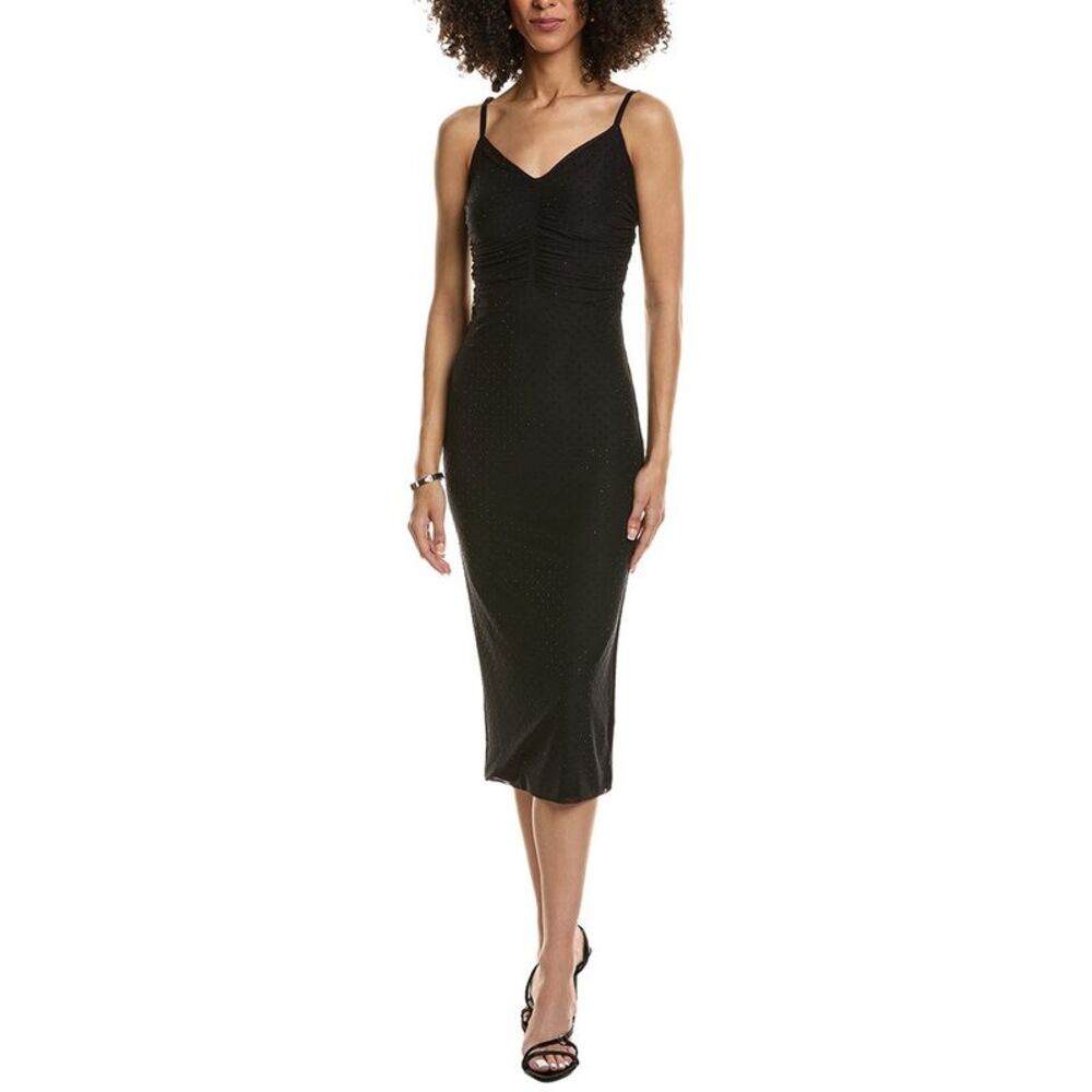 L’Agence Womens L'agence Narissa Shirred Midi Dress, Black